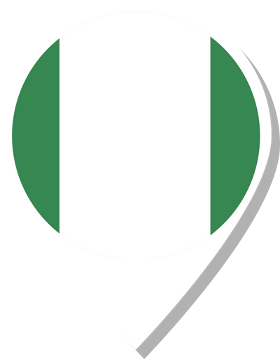 Nigeria flag check-in icon.